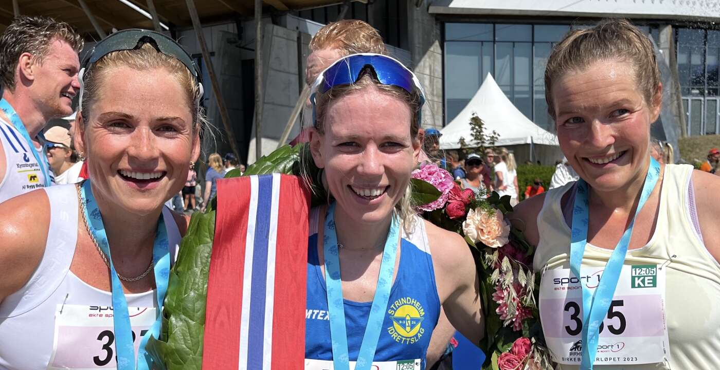 Marthe Kristoffersen - Hanne Mjøen Maridal - MAren Wangensteen - Birkebeinerløpet 2023 Scheve crop